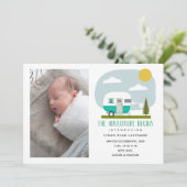 アドベンチャースタインズターコイズキャンパーベビー誕生 案内状 (スタンド正面)