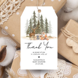 アドベンチャースタートウッドランドアニマルズベビーメッセージカード ギフトタグ