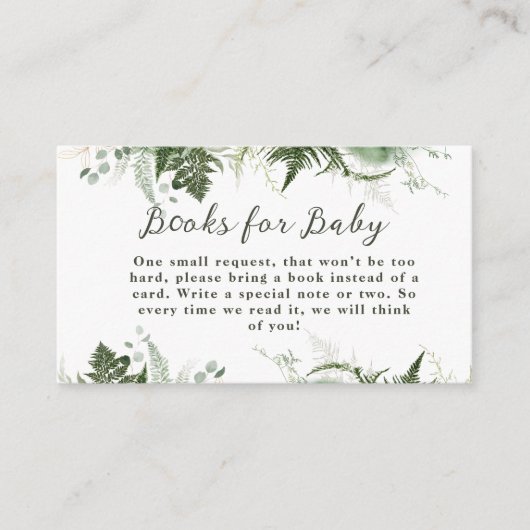 アドベンチャースタートウッドランドディアー男の赤ちゃんシャワー エンクロージャーカード (正面)