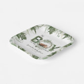 アドベンチャースタートウッドランドベア男の赤ちゃんシャワー ペーパープレート (傾斜あり)