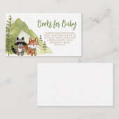 アドベンチャースタートウッドランドベイビーシャワーベビー エンクロージャーカード (正面/裏面)