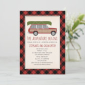 アドベンチャースタートカヌカープレイドウェディングシャワー 招待状 (スタンド正面)