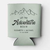 アドベンチャースタートセージグリーン結婚式の引き出物 缶クーラー (正面)