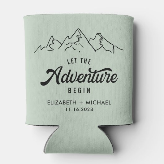 アドベンチャースタートセージグリーン結婚式の引き出物 缶クーラー (裏面)