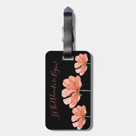 アドベンチャースタート休暇フローラ ラゲッジタグ (裏面縦)