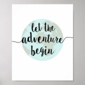 アドベンチャースタート引用文アートプリント ポスター (正面)