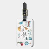 アドベンチャータイムパーソナライズされた飛行機旅行 ラゲッジタグ (正面縦)