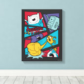 アドベンチャータイム |アクションパネルのグラフィック キャンバスプリント (インサイチュ (ウッドフロア))