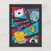 アドベンチャータイム |アクションパネルのグラフィック ポストカード (正面)