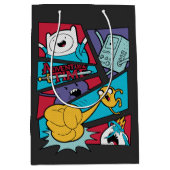 アドベンチャータイム |アクションパネルのグラフィック ミディアムペーパーバッグ (正面)