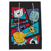 アドベンチャータイム |アクションパネルのグラフィック ミディアムペーパーバッグ (裏面)