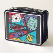 アドベンチャータイム |アクションパネルのグラフィック メタルランチボックス (裏面)