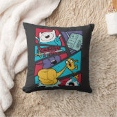 アドベンチャータイム |アクションパネルグラフィック クッション (ブランケット)