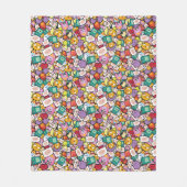 アドベンチャータイム |キャラクタートスパターン フリースブランケット (正面)