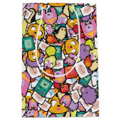 アドベンチャータイム |キャラクタートスパターン ミディアムペーパーバッグ (正面)