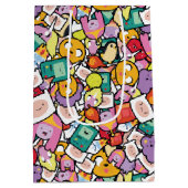 アドベンチャータイム |キャラクタートスパターン ミディアムペーパーバッグ (裏面)