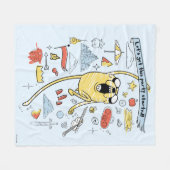 アドベンチャータイム | "パーティー" Jake Sketch フリースブランケット (正面(横))