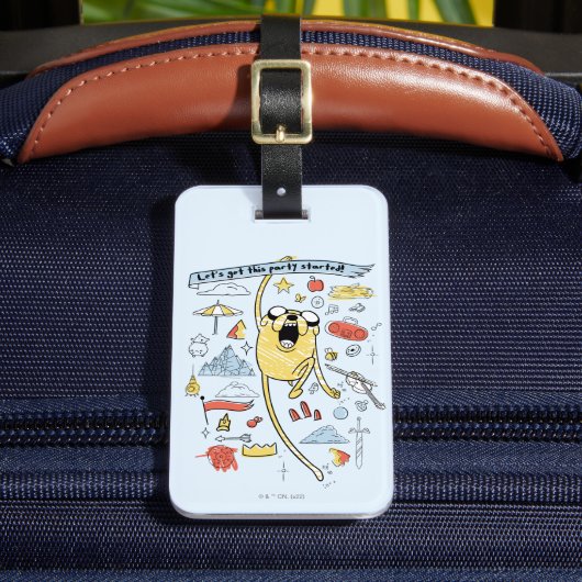 アドベンチャータイム | "パーティー" Jake Sketch ラゲッジタグ (正面インサイチュ2)
