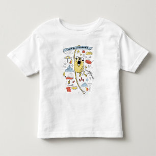 アドベンチャータイム "パーティー" Jake Sketch T Shirt トドラーTシャツ