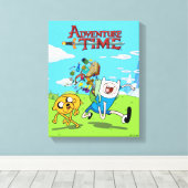 アドベンチャータイム |フィンのバックパックアドベンチャーギア キャンバスプリント (インサイチュ (ウッドフロア))