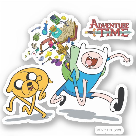 アドベンチャータイム |フィンのバックパックアドベンチャーギア シール (正面)