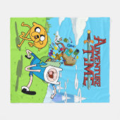 アドベンチャータイム |フィンのバックパックアドベンチャーギア フリースブランケット (正面(横))