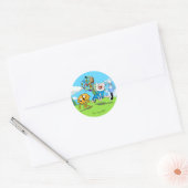 アドベンチャータイム |フィンのバックパックアドベンチャーギア ラウンドシール (封筒)