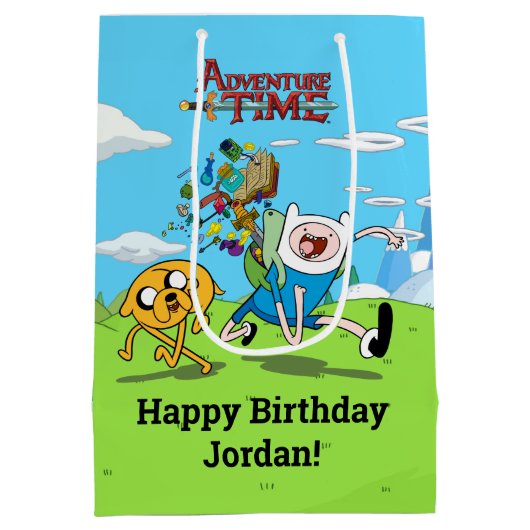 アドベンチャータイム |フィンズバックパックアドベンチャーギア ミディアムペーパーバッグ (裏面)