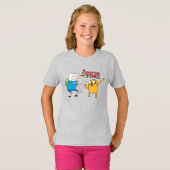 アドベンチャータイム |フィン&ジェイクフィストバンプ Tシャツ (正面フル)