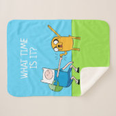 アドベンチャータイム |フィン&ジェイク拳バンプ シェルパブランケット (正面(横))