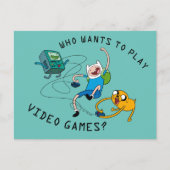 アドベンチャータイム |フィン&ジェイク(BMO遊付き) ポストカード (正面)