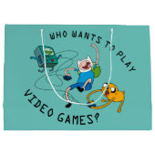 アドベンチャータイム |フィン&ジェイク(BMO遊付き) ラージペーパーバッグ (裏面)