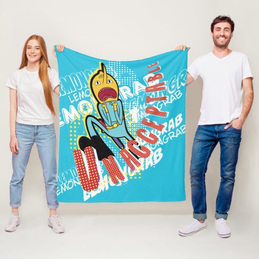 アドベンチャータイム |レモングラブ「受け入れ不可」 フリースブランケット (インサイチュ)