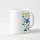 アドベンチャータイム | "代数的"スケッチ ジャンボコーヒーマグカップ (正面右)