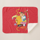 アドベンチャータイム |大きなジェイクグループグラフィック シェルパブランケット (正面(横))
