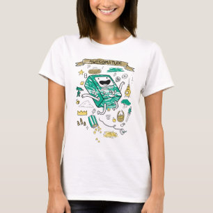 アドベンチャータイム "Awesomatude" BMOスケッチ Tシャツ