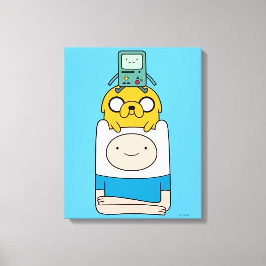 アドベンチャータイム | BMO、Jake、およびFinn キャンバスプリント (正面)