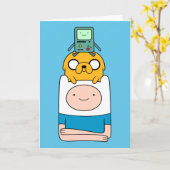 アドベンチャータイム | BMO、Jake、Finn カード (黄色い花)