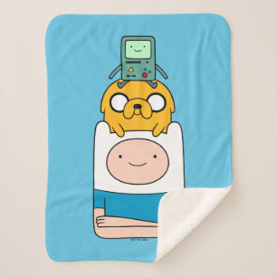アドベンチャータイム BMO、Jake、Finn シェルパブランケット