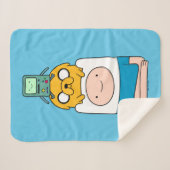 アドベンチャータイム | BMO、Jake、Finn シェルパブランケット (正面(横))