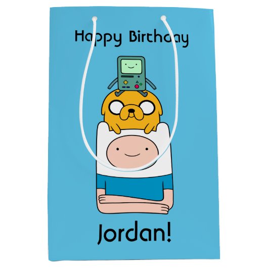 アドベンチャータイム | BMO、Jake、Finn ミディアムペーパーバッグ (正面)