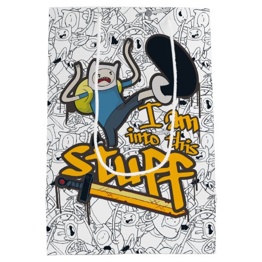 アドベンチャータイム | Finn "この物" ミディアムペーパーバッグ (裏面)