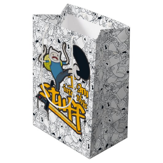 アドベンチャータイム | Finn "この物" ミディアムペーパーバッグ (裏面アングル)