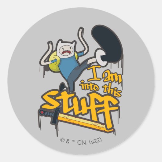 アドベンチャータイム | Finn "この物" ラウンドシール (正面)