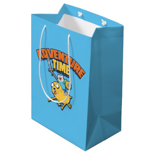 アドベンチャータイム | Finn Riding Jake ミディアムペーパーバッグ (裏面アングル)