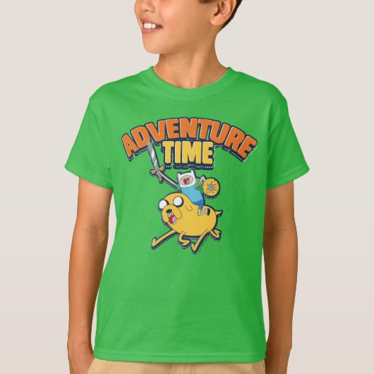 アドベンチャータイム | Finn Riding Jake Tシャツ (正面)