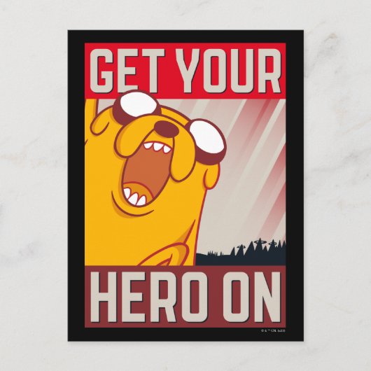 アドベンチャータイム | Jake "ヒーローを獲得" ポストカード (正面)