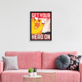アドベンチャータイム | Jake "英雄を追加" キャンバスプリント (インサイチュ (リビング))