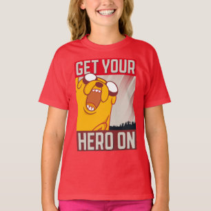 アドベンチャータイム Jake "英雄を追加" Tシャツ