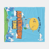 アドベンチャータイム | Jake Floating With Fin フリースブランケット (正面(横))